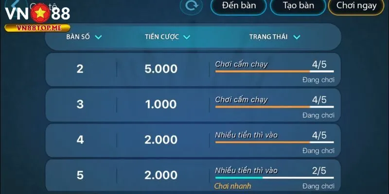 Cách tính điểm trong bài Catte trực tuyến